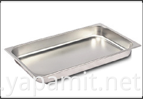 Stainless steel serving plate 1 grid